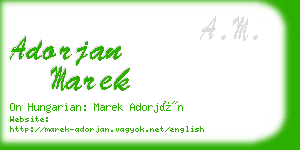 adorjan marek business card